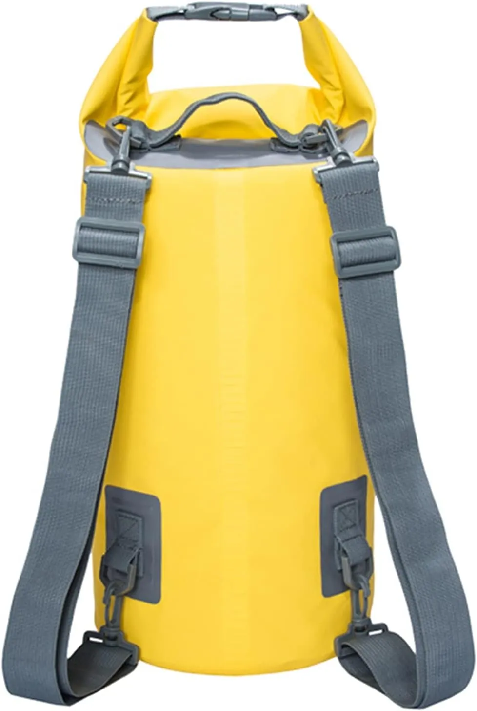 15L Floating Waterproof Dry Bag, Keep Gear Dry Clean, Roll Top Dry Sack with 2 Detachable Shoulder Strap, for Kayaking, Beach, Rafting (Color : Black)
