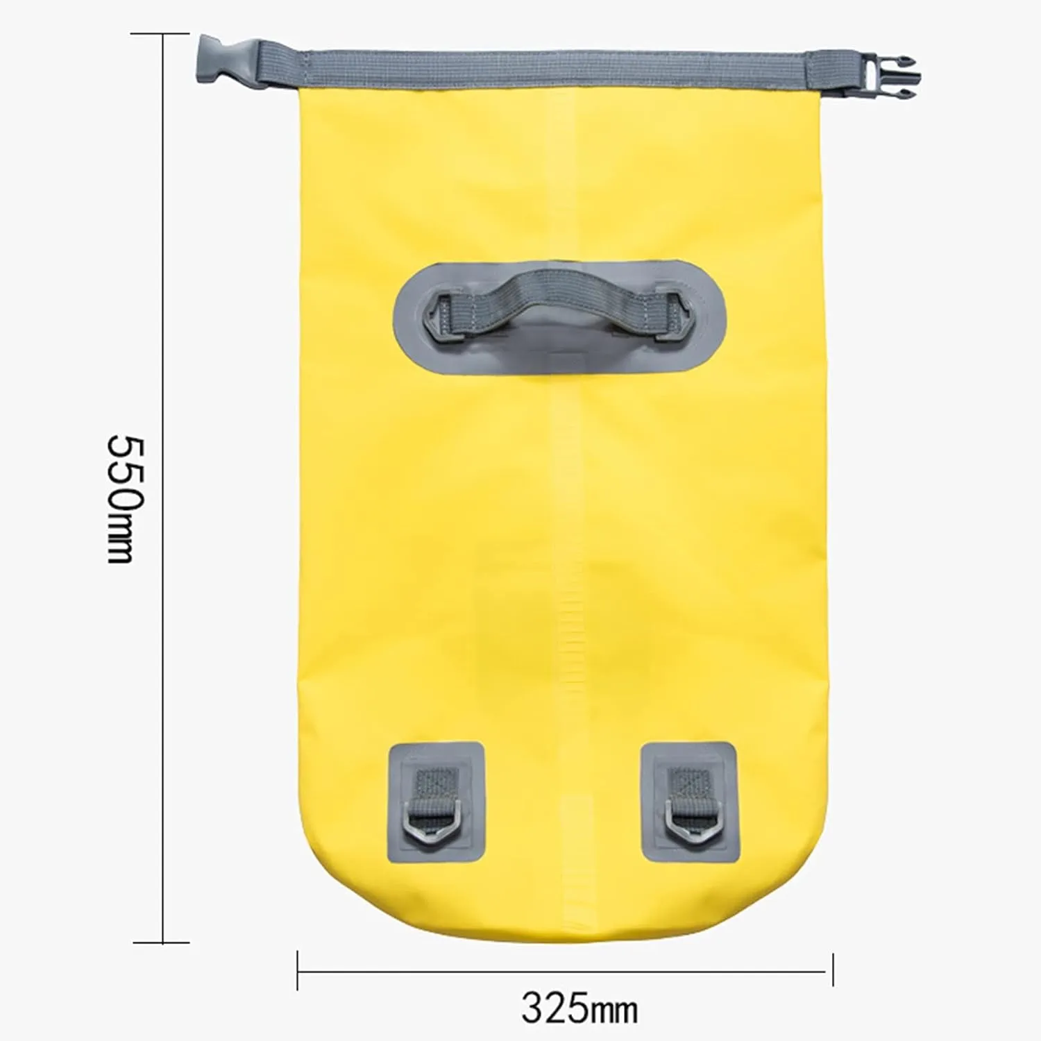 15L Floating Waterproof Dry Bag, Keep Gear Dry Clean, Roll Top Dry Sack with 2 Detachable Shoulder Strap, for Kayaking, Beach, Rafting (Color : Black)