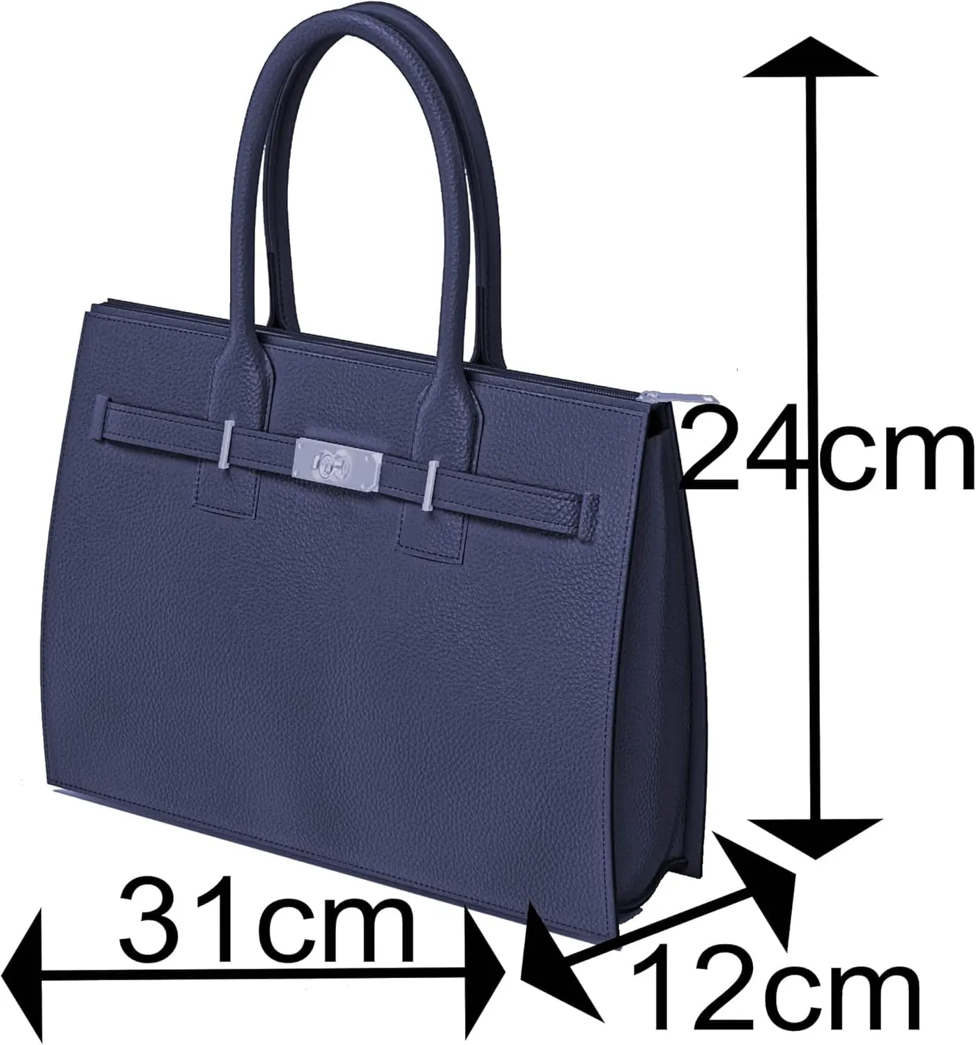 30636 Women's Hand Shoulder Bag Genuine Leather with Zip Compartments