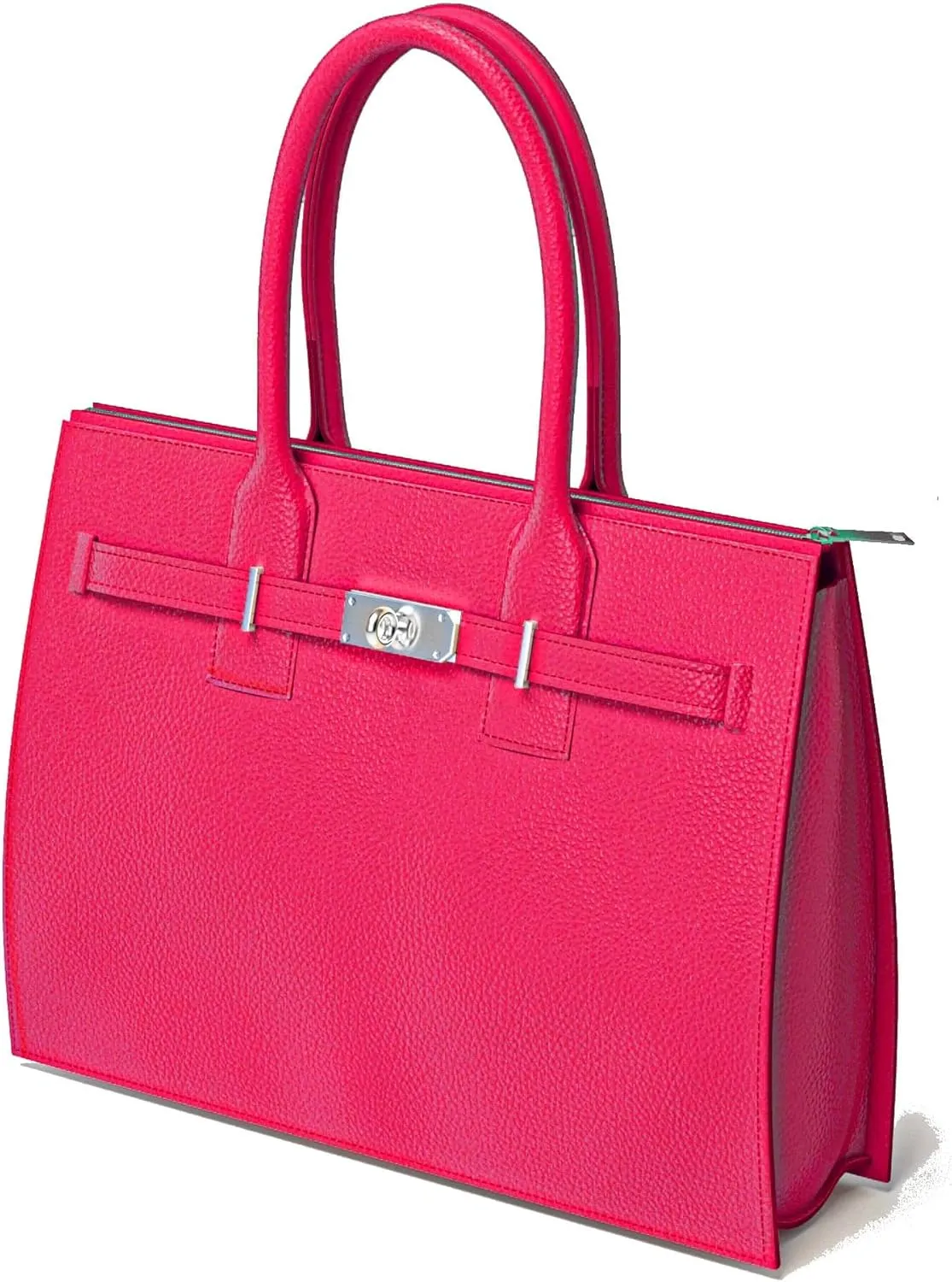 30636 Women's Hand Shoulder Bag Genuine Leather with Zip Compartments