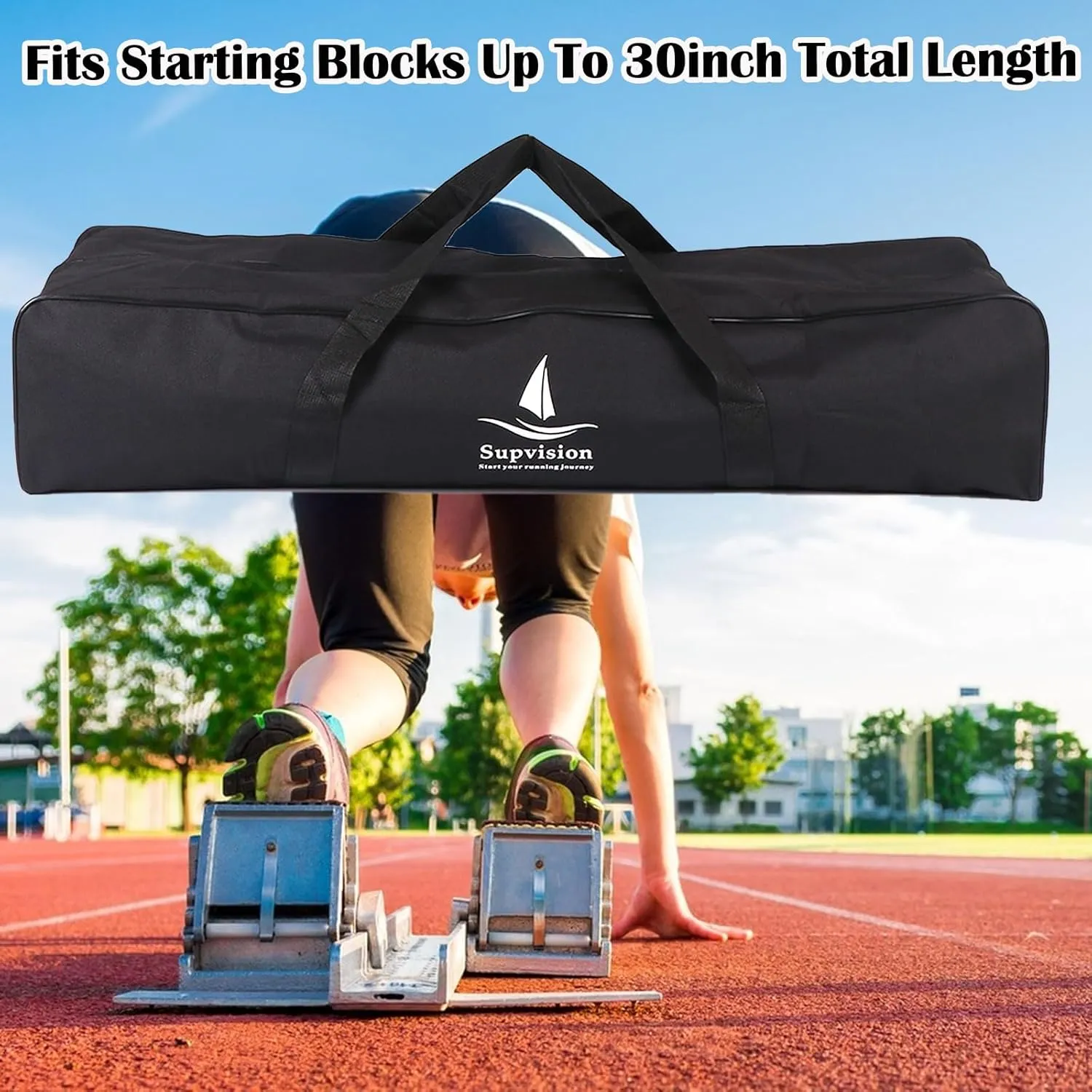 31.5in Foldable Duffle Bag Fits Starting Blocks with an Overall Length of Less Than 30 Inches Extra Large Travel DuffelTote GymBag with Zippers and Handles Sports Oxford Cloth Bags