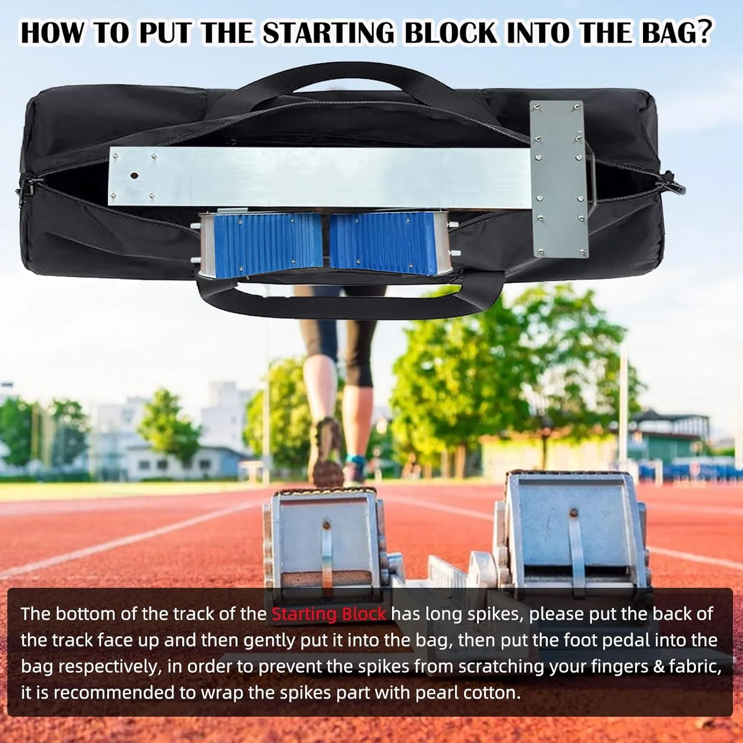 31.5in Foldable Duffle Bag Fits Starting Blocks with an Overall Length of Less Than 30 Inches Extra Large Travel DuffelTote GymBag with Zippers and Handles Sports Oxford Cloth Bags