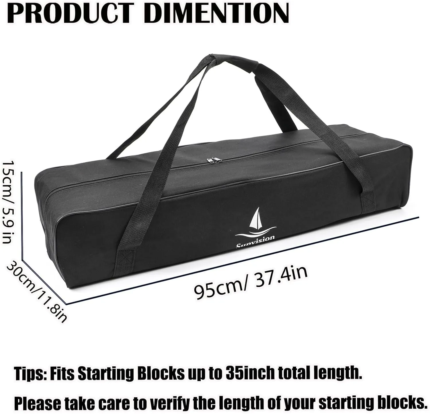 37.4in Foldable Duffle Bag Fits Starting Blocks with an Overall Length of Less Than 35 Inches Extra Large Travel DuffelTote GymBag with Zippers and Handles Sports Oxford Cloth Bags