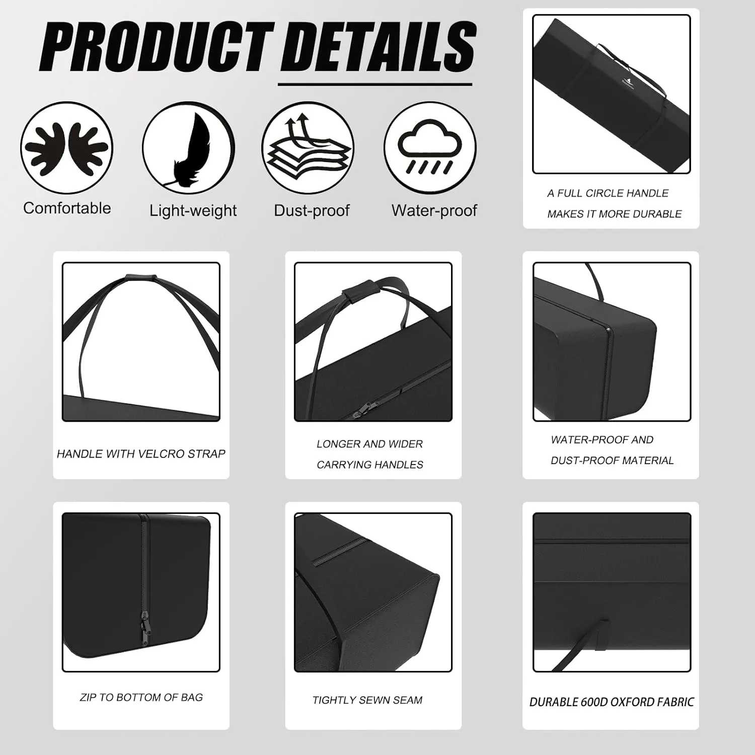 37.4in Foldable Duffle Bag Fits Starting Blocks with an Overall Length of Less Than 35 Inches Extra Large Travel DuffelTote GymBag with Zippers and Handles Sports Oxford Cloth Bags
