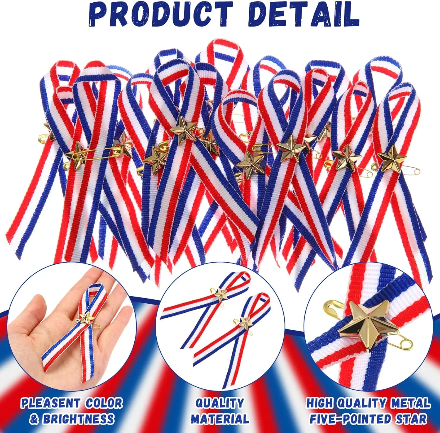 400pcs 4th of July Patriotic Gift Bulk Patriotic Pens American Flag Lapel Pins Bracelets Organza Gift Bag Set for Independence Day July 4th Memorial Day Supplies Home Office(Design)
