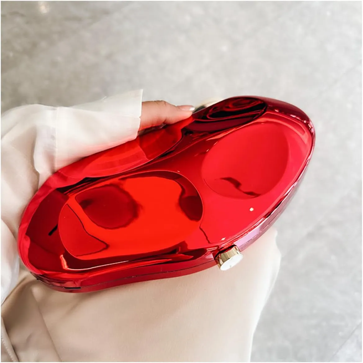 Acrylic Clutch for Women Evening HandBag Metallic Lipstick Bag for Wedding Party Prom Cocktail