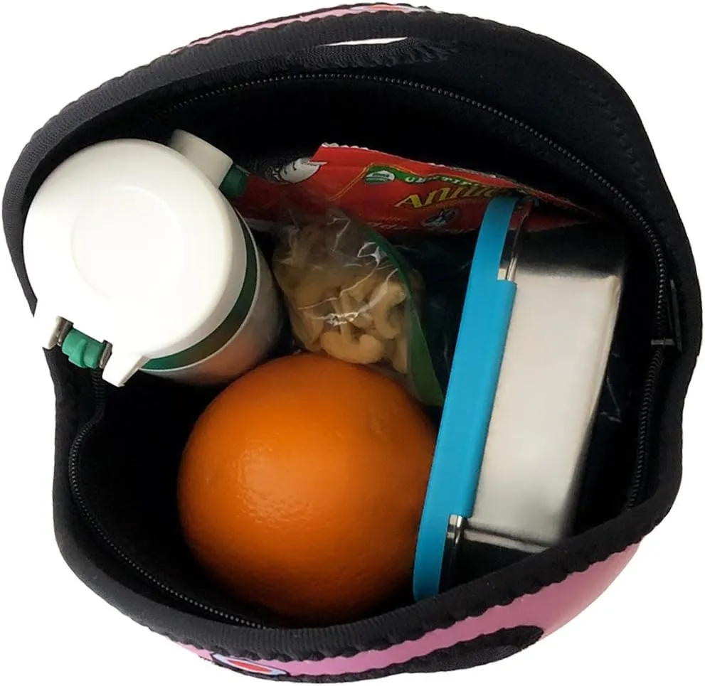 allydrew Insulated Neoprene Lunch Bag Zipper Lunch Box Tote, Cool Cat