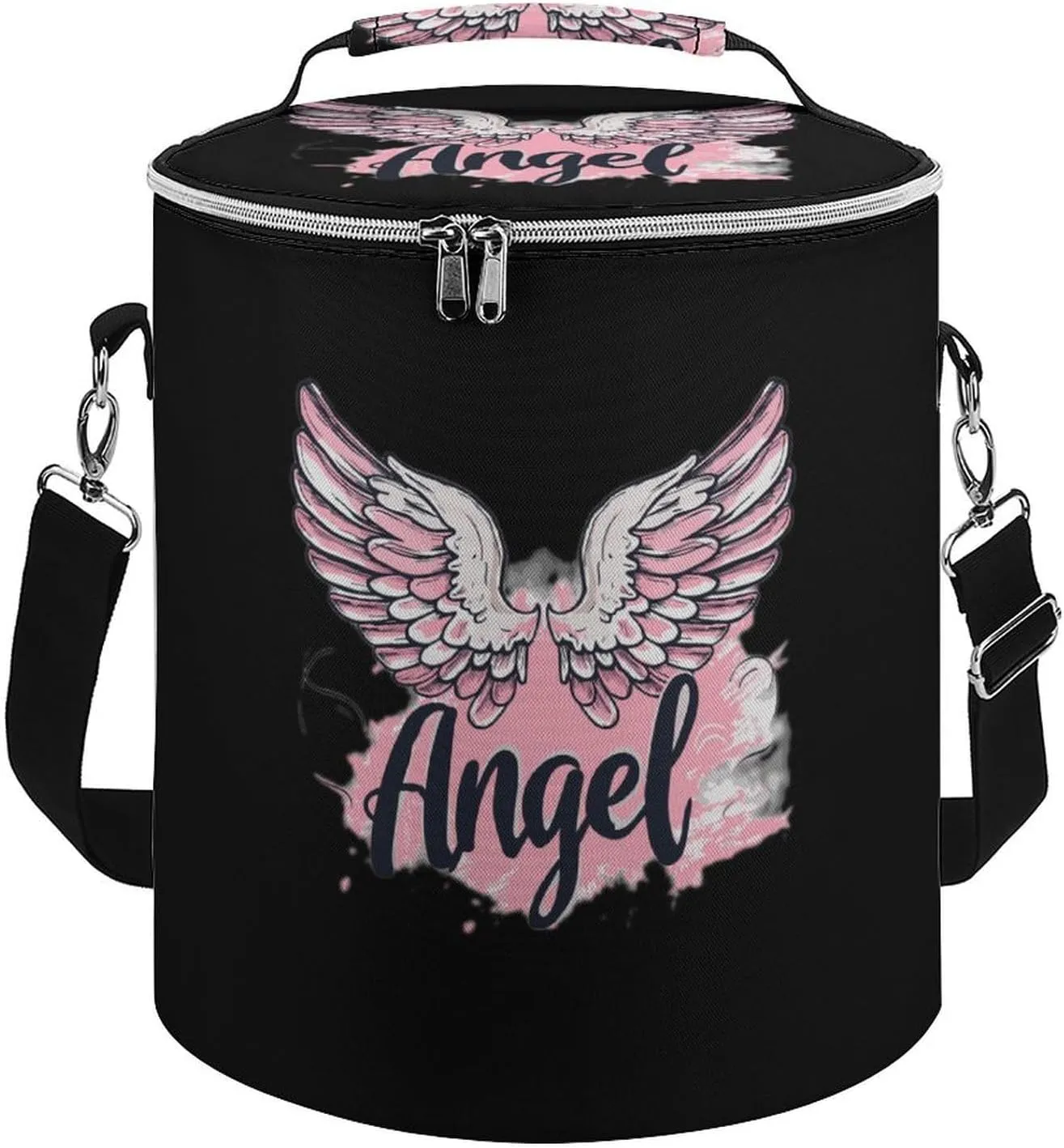 Angel Wings Insulated Lunch Bag Reusable Cooler Tote Bag for Camping Picnic Beach Work