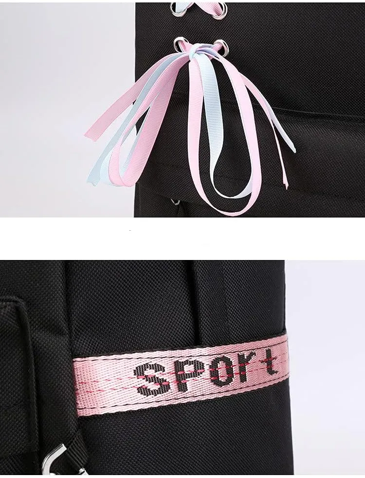 Anime Komi Cant Communicate Komi Shouko Backpack Komi San Excited Cosplay Ribbon Backpack (6)