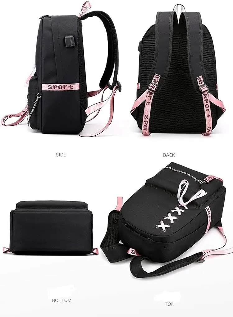 Anime Komi Cant Communicate Komi Shouko Backpack Komi San Excited Cosplay Ribbon Backpack (6)