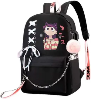 Anime Komi Cant Communicate Komi Shouko Backpack Komi San Excited Cosplay Ribbon Backpack (6)