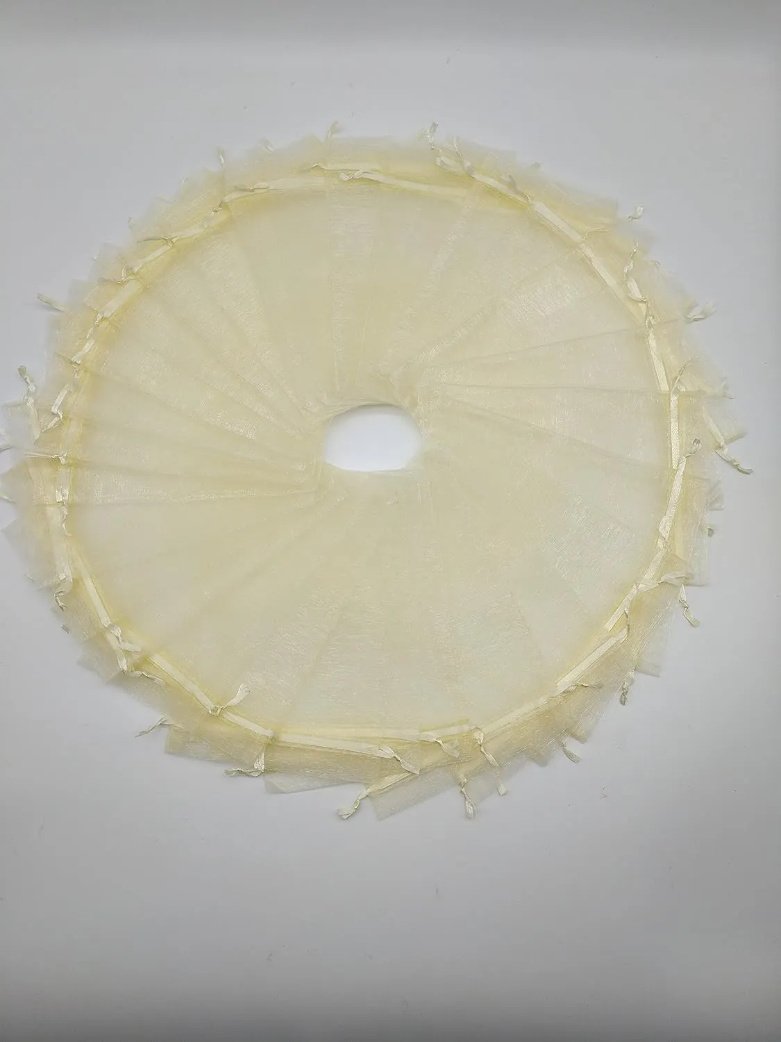 Ankirol 100pcs Sheer Organza Favor Bags 5x7'' For Wedding Gift Bags Samples Display Drawstring Pouches (Champagne)