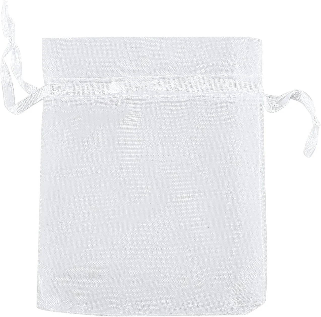 Ankirol 50pcs Sheer Organza Favor Bags 12 X 16 INCH X Large Organza Drawstring Bags (white)