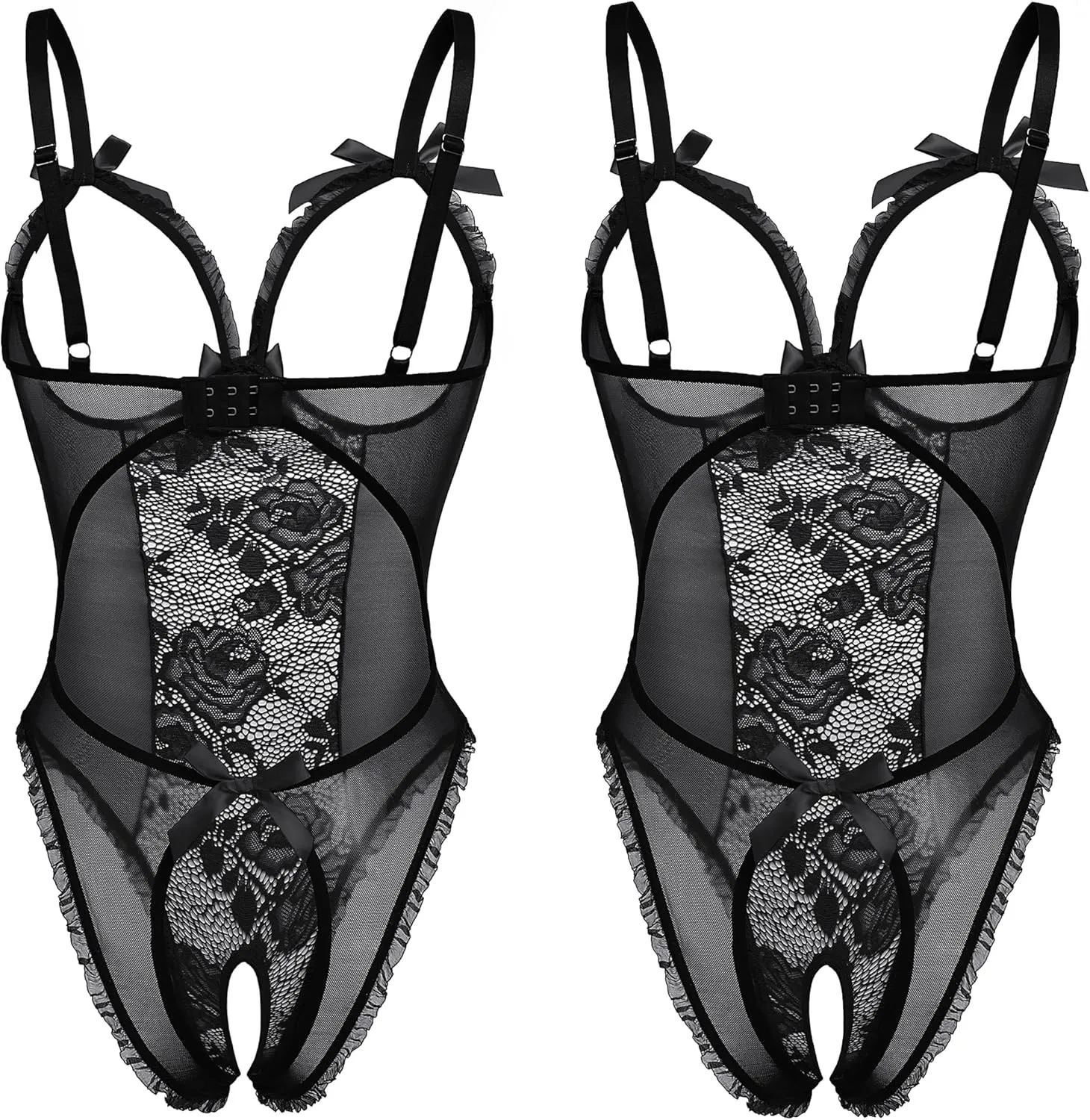 Avidlove Women One Piece Lingerie Sexy Lace Babydoll Mini Bodysuit