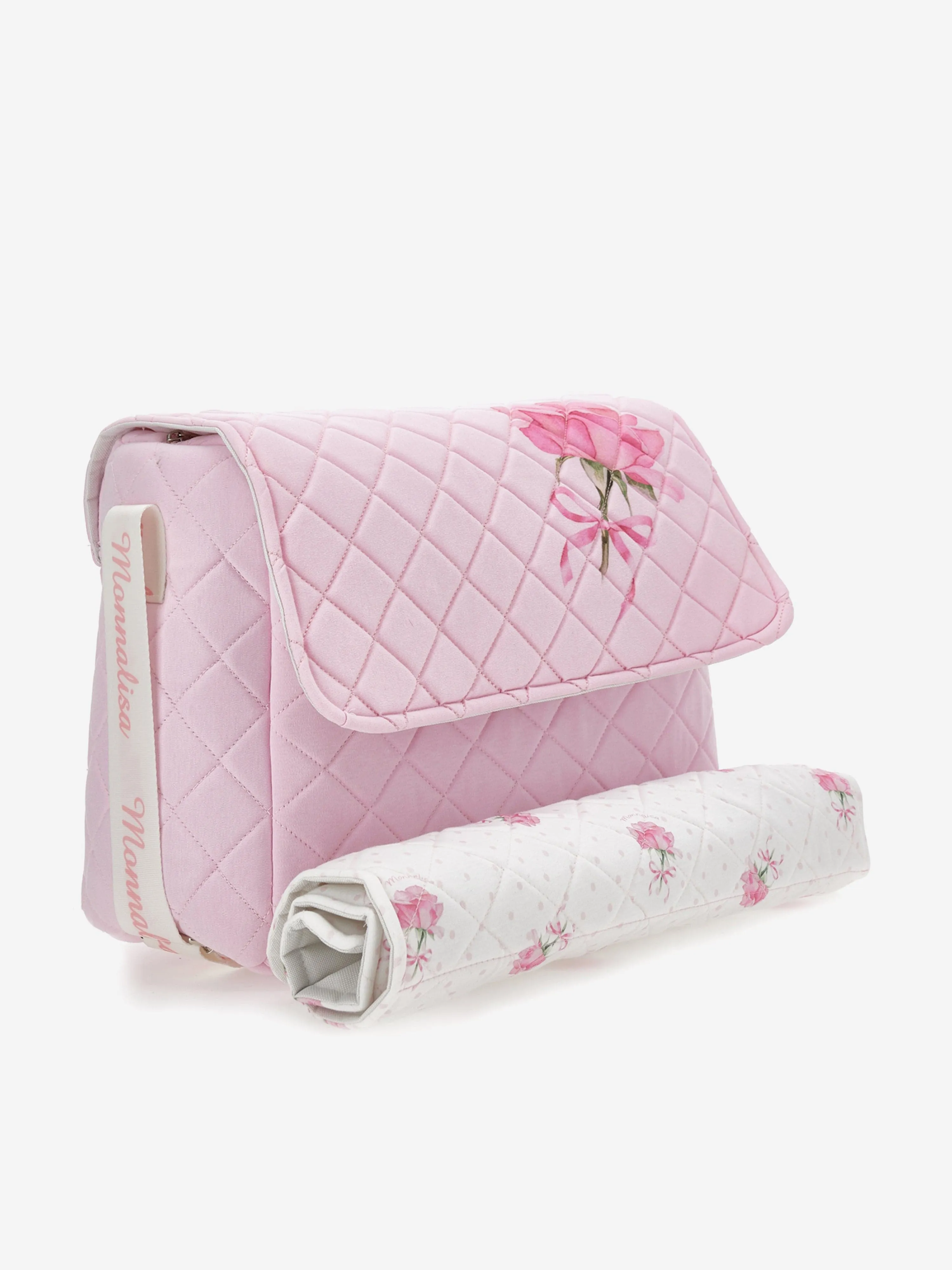 Baby Quilted Rose Changing Bag in Pink (35cm)