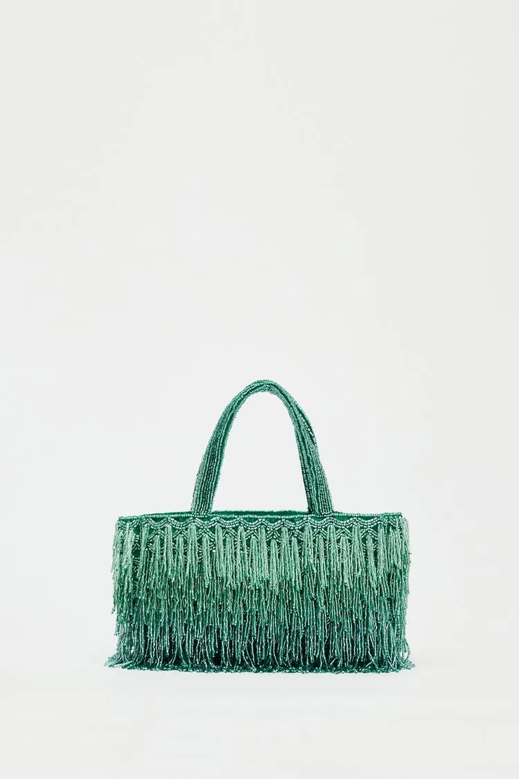 Bag with Rhinestone Fringing