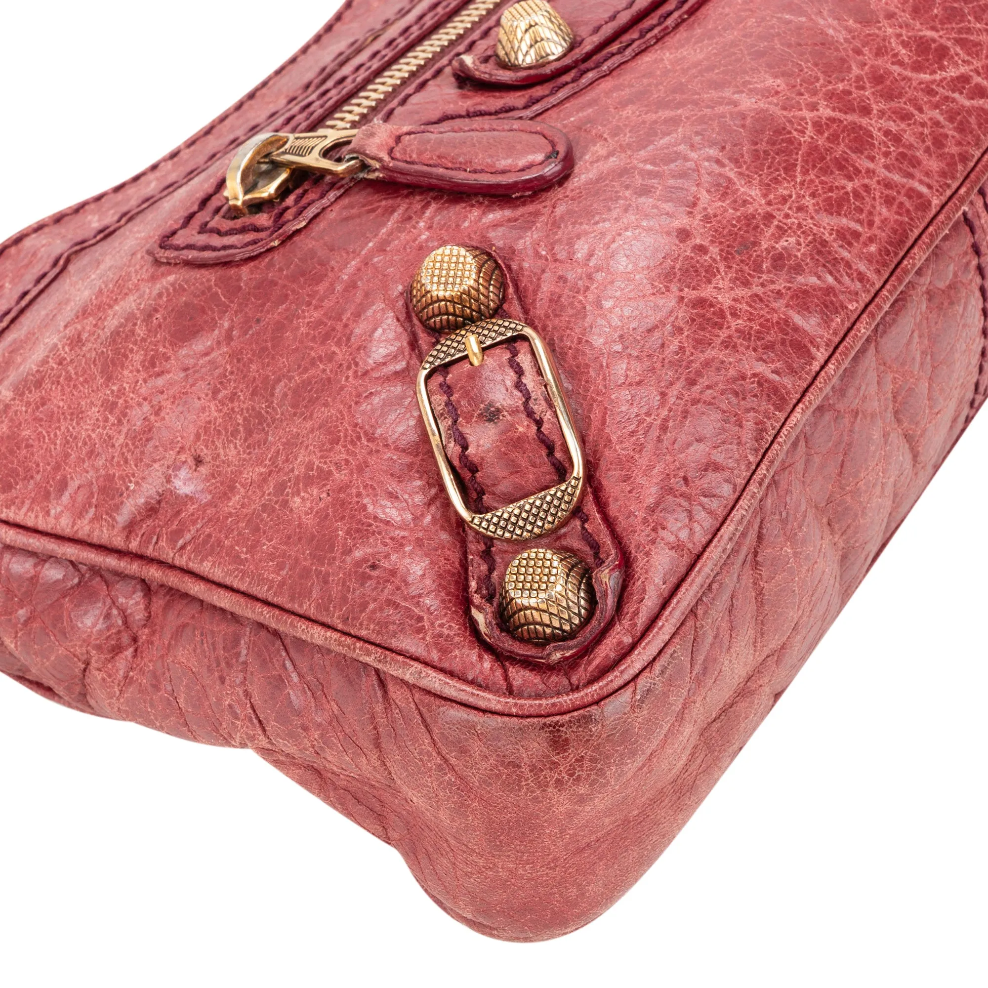 Balenciagal Leather Mini City Crossbody Bag