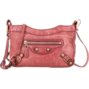 Balenciagal Leather Mini City Crossbody Bag