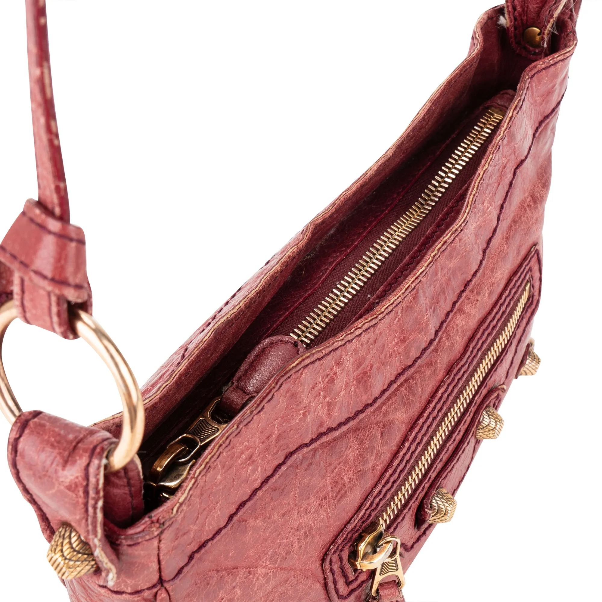 Balenciagal Leather Mini City Crossbody Bag