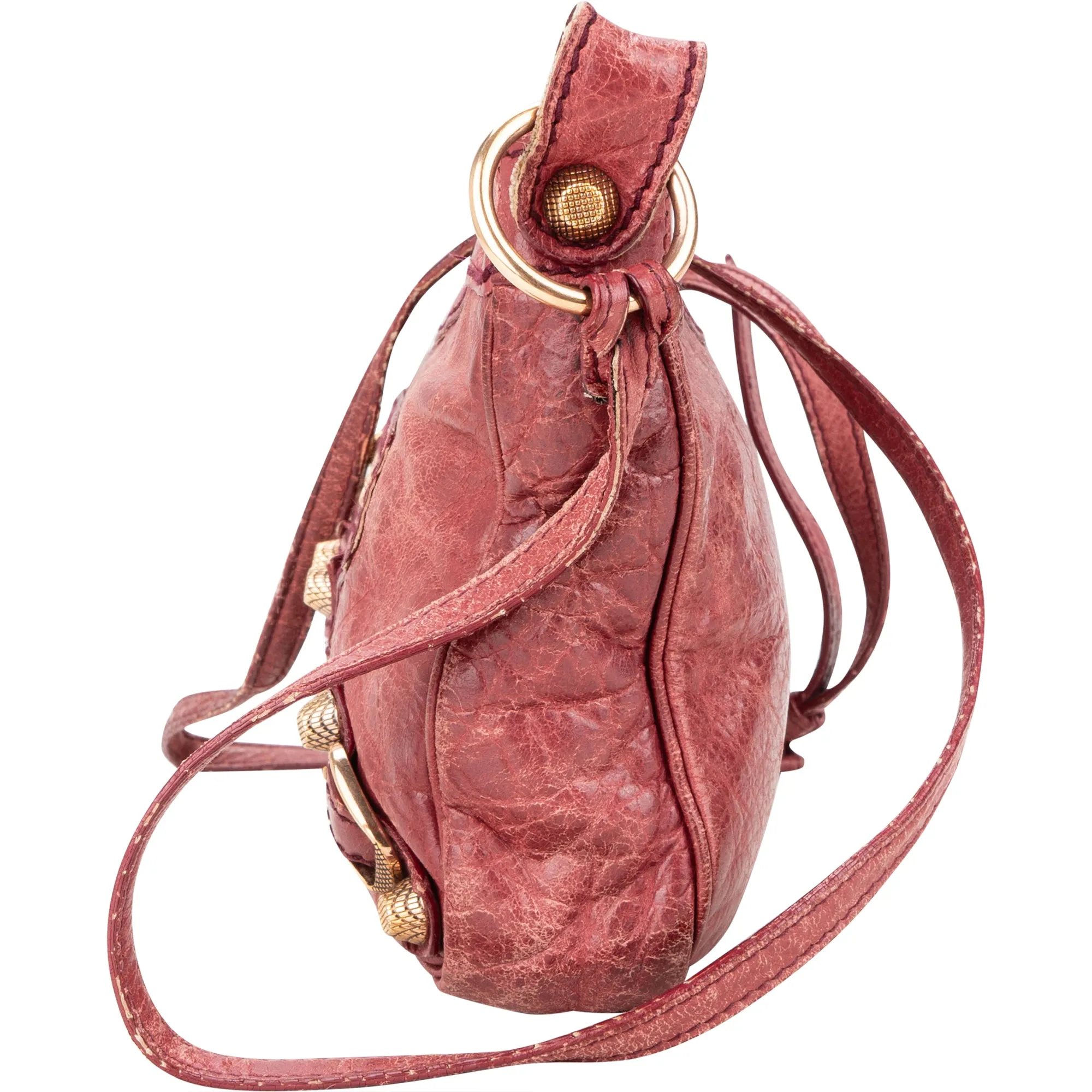 Balenciagal Leather Mini City Crossbody Bag