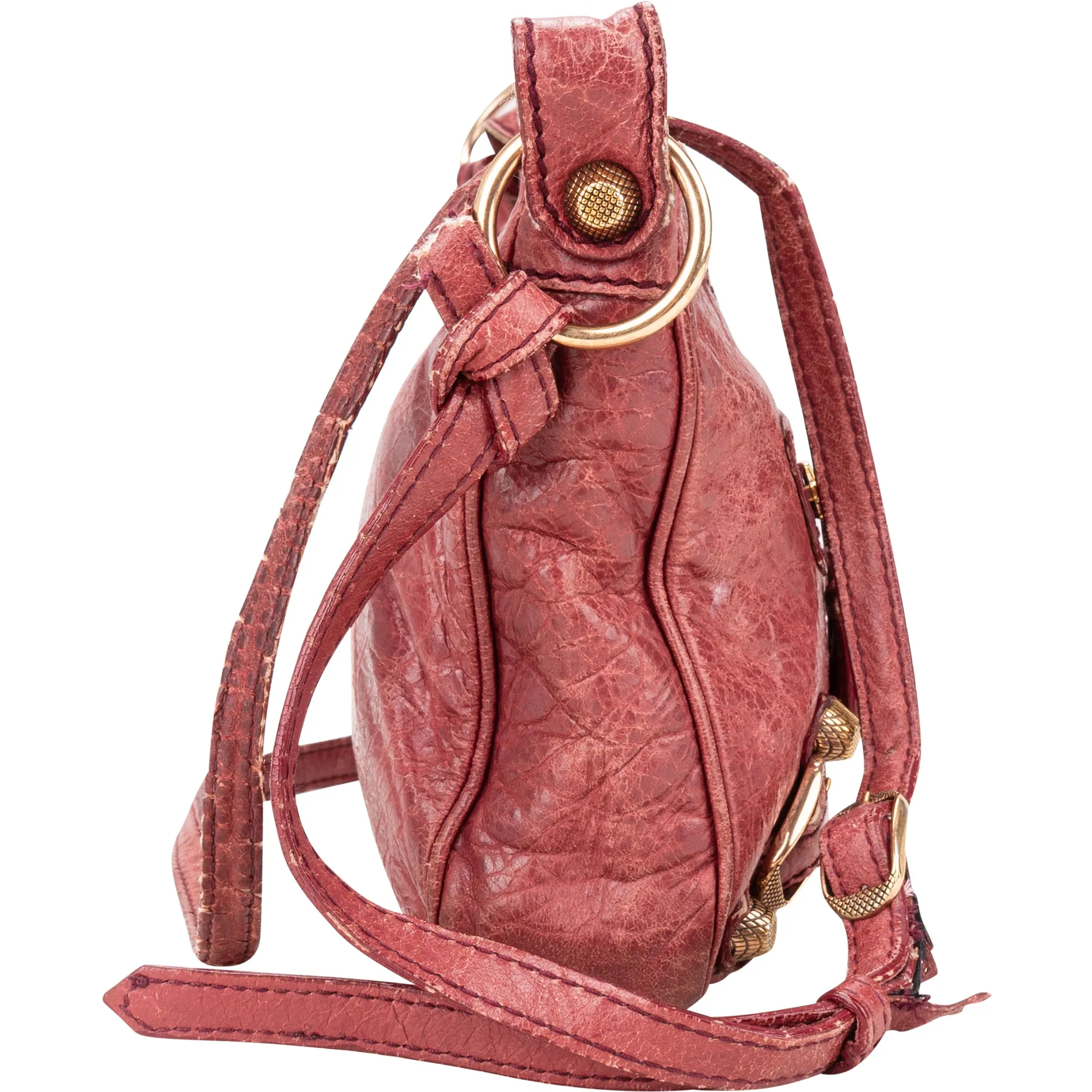 Balenciagal Leather Mini City Crossbody Bag