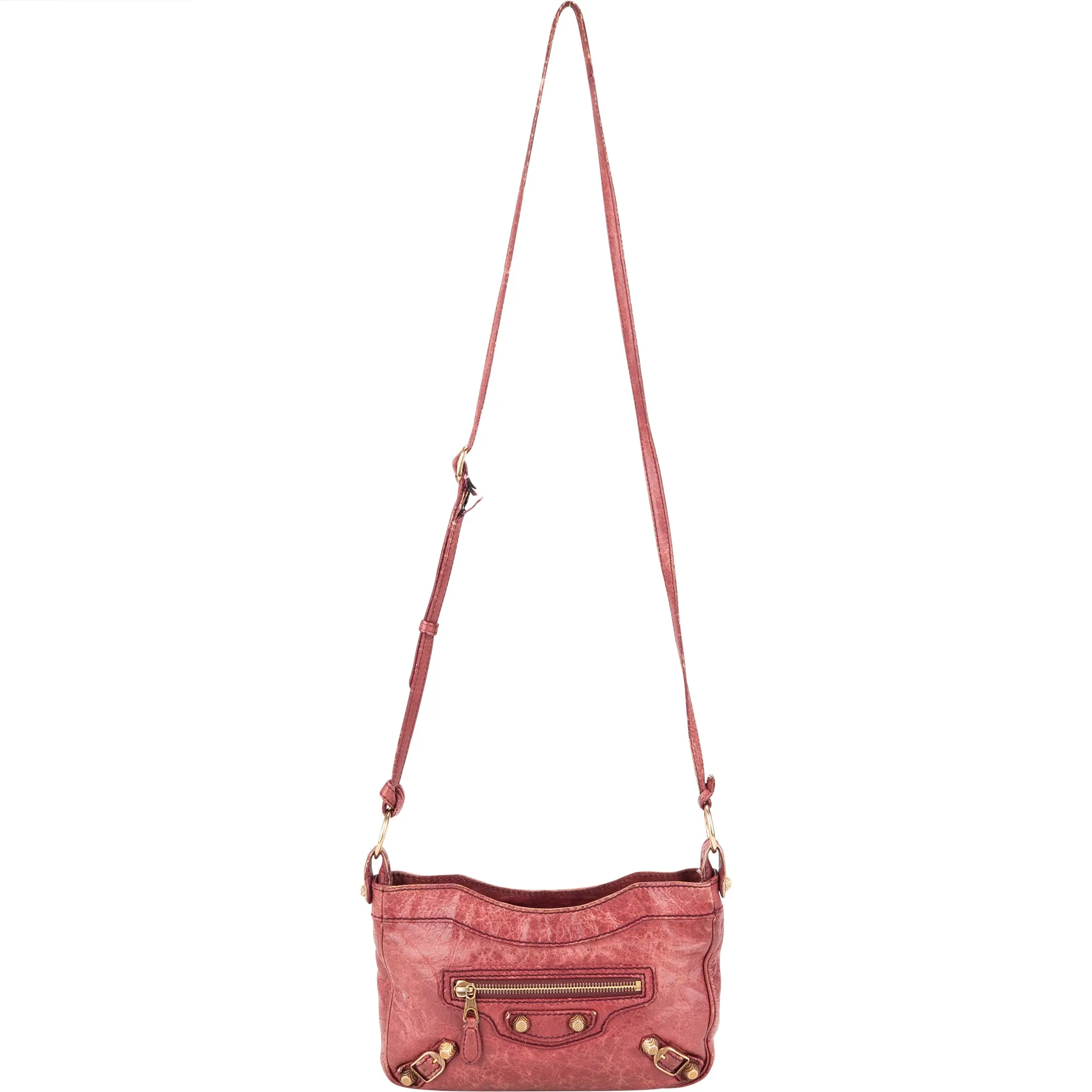 Balenciagal Leather Mini City Crossbody Bag