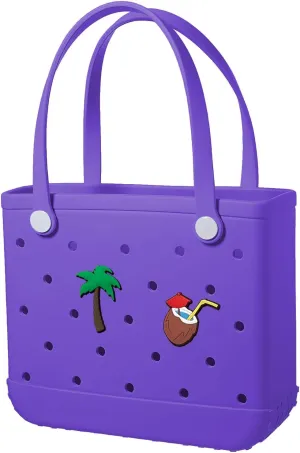 Beach Bag Rubber Tote Bag Waterproof Sandproof Travel Bag for Women Washable Tote Bag Handbag