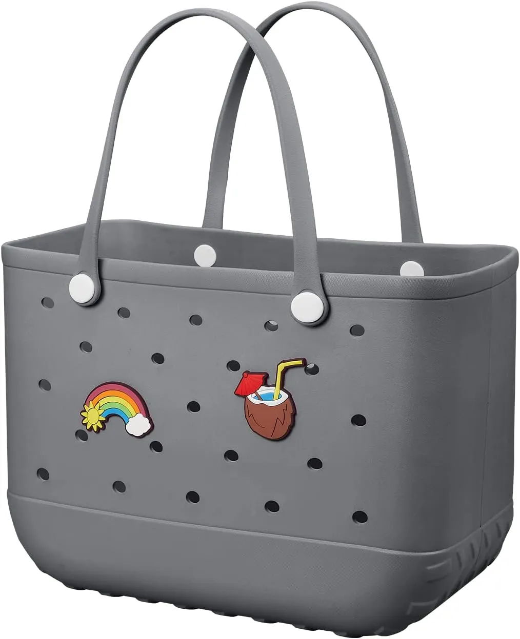 Beach Bag Rubber Tote Bag - Waterproof Travel Bag for Women Washable Tote Bag Handbag for Sports Beach Market Pool