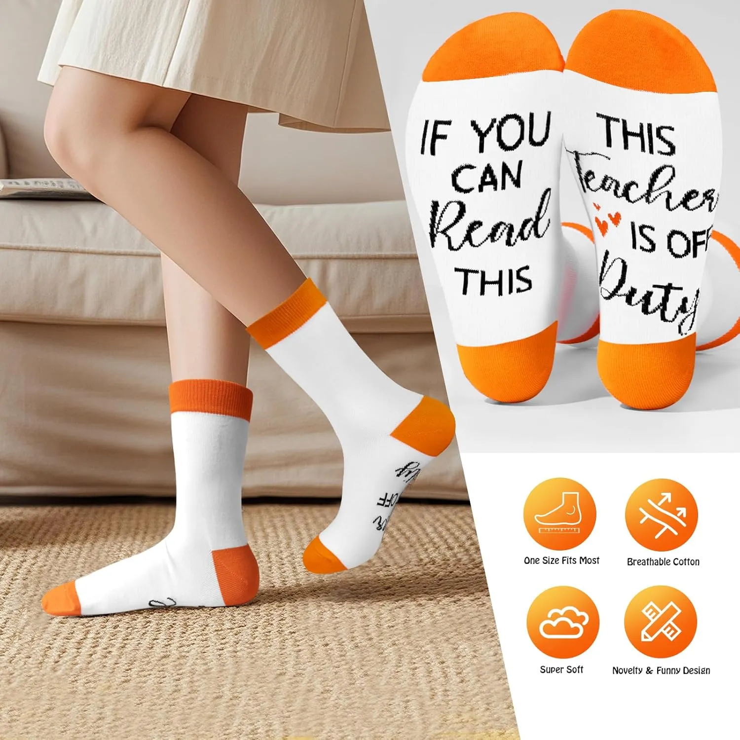 Best Teacher Gifts, Teacher Appreciation Gifts for Women, Orange Inspirational Gift Back to School Thank You Gift for Teachers from Student, Birthday Christmas Mothers Day Retirement Graduation Idea