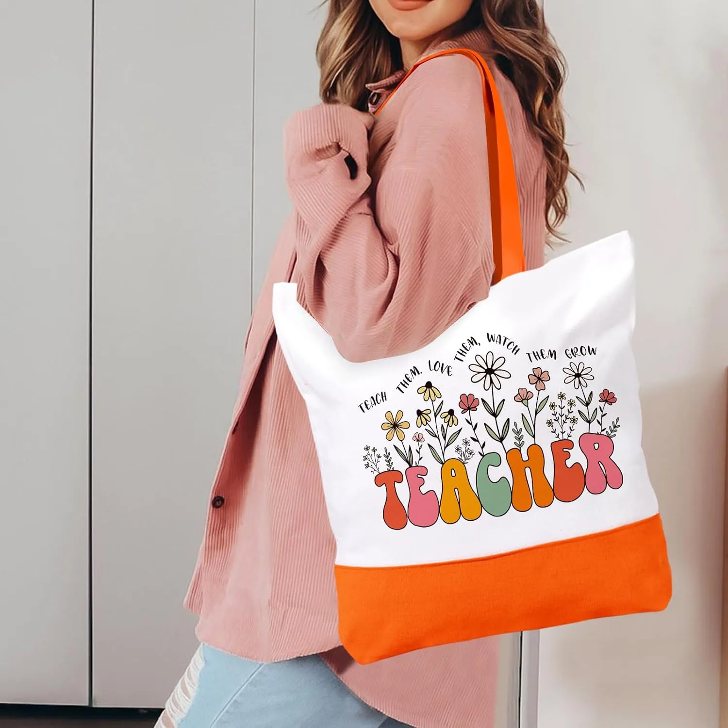 Best Teacher Gifts, Teacher Appreciation Gifts for Women, Orange Inspirational Gift Back to School Thank You Gift for Teachers from Student, Birthday Christmas Mothers Day Retirement Graduation Idea