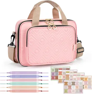 Bible Cover Case for Women 【w/6 Highlighters & Tabs】 Large Bible Bag, Bible Study Supplies Bible Journaling Kit Book Carrying Case, Mothers Day Christian Gifts