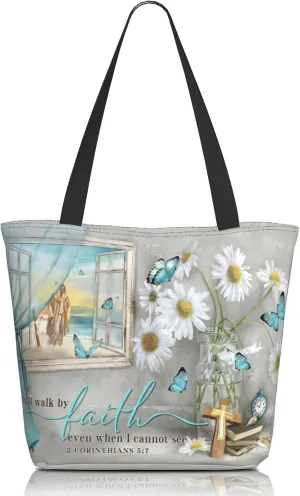 Bible Tote Bags for Women Christian Gifts Religious Church Shoulder Bag