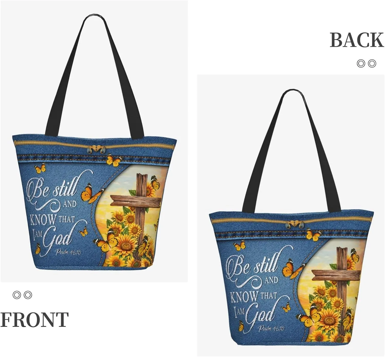 Bible Tote Bags For Women Christian Tote Bag Religious Grocery Bag With Zipper For Mothers Day Church Gifts