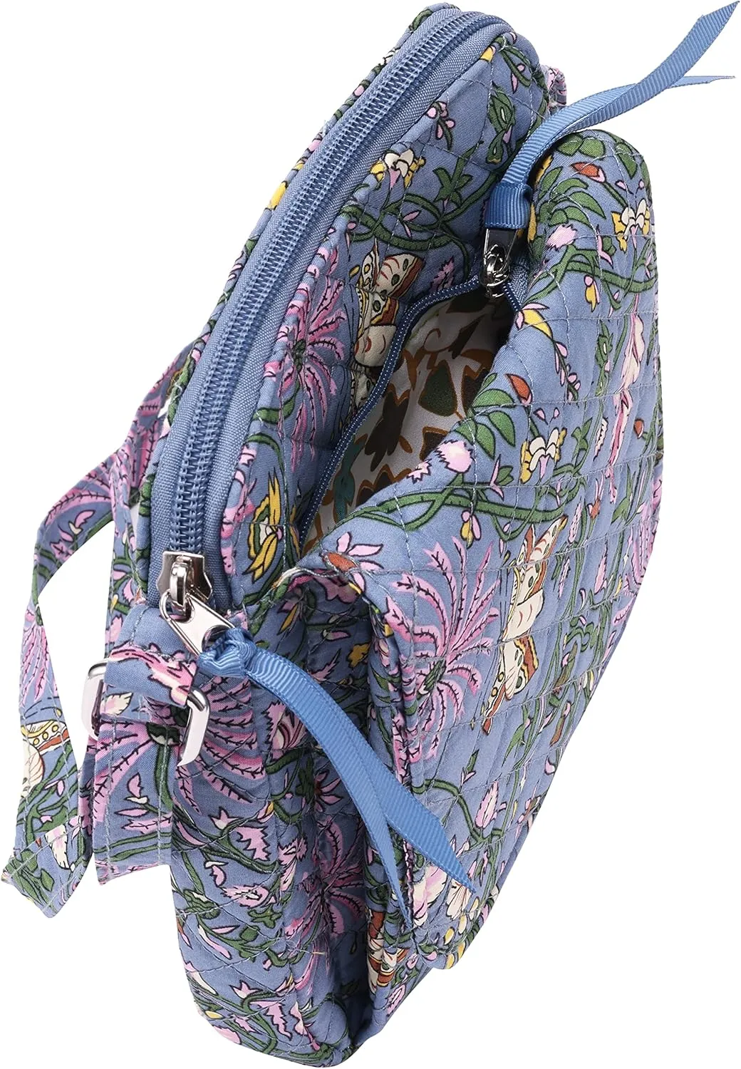 Brentano Cotton quilted Small crossbody wallet purse