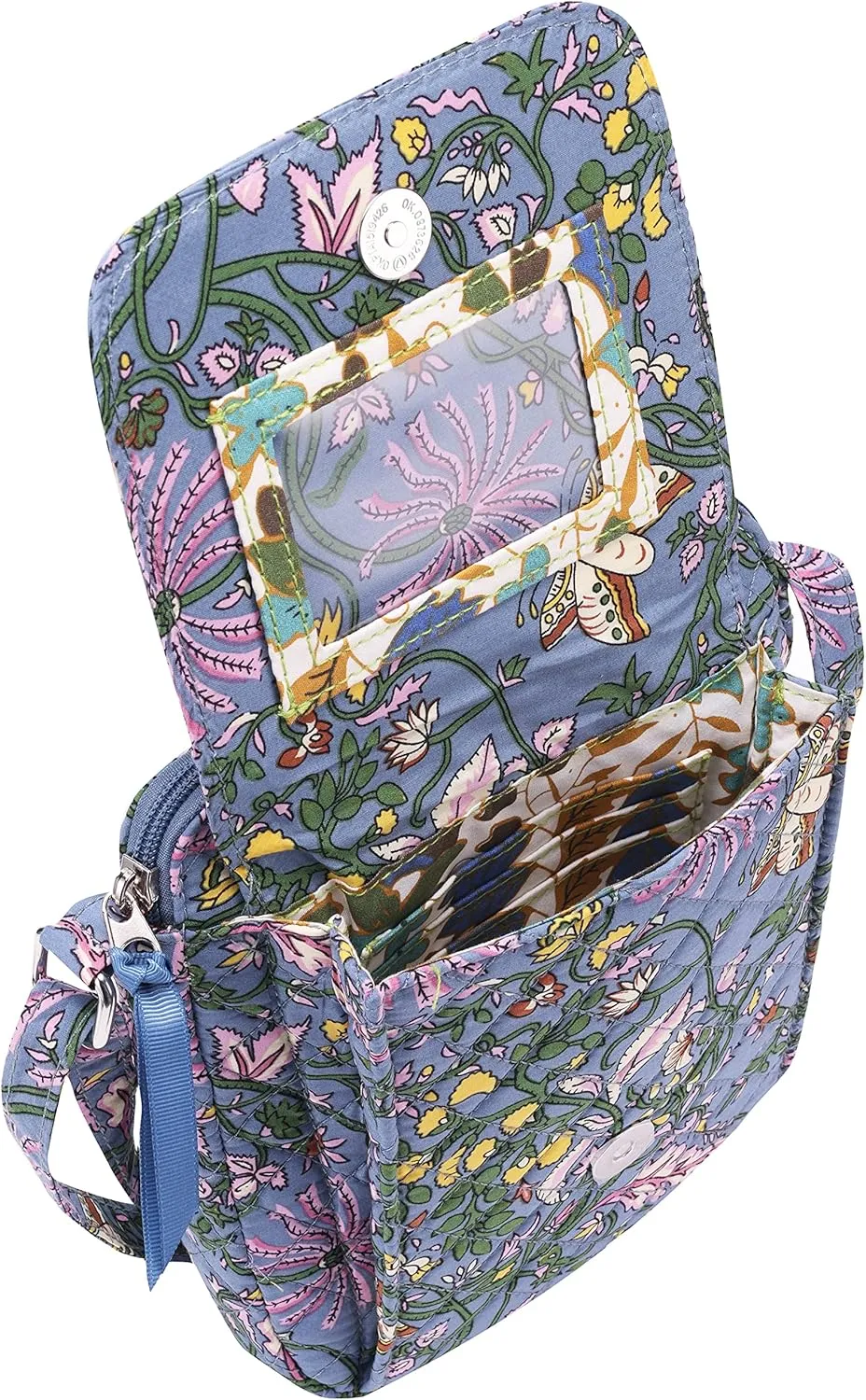 Brentano Cotton quilted Small crossbody wallet purse
