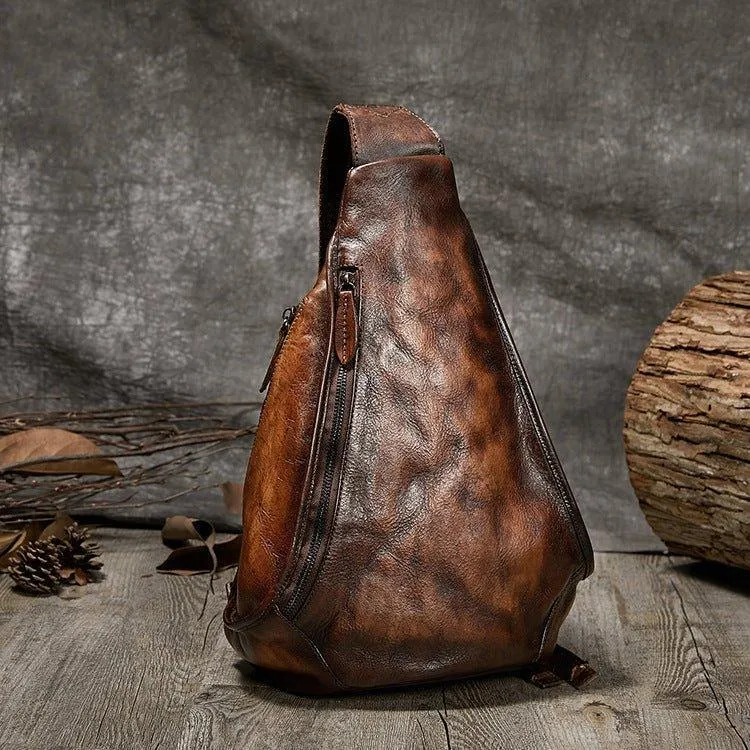 Brush Off Leather Embossed Sling Bag for Women