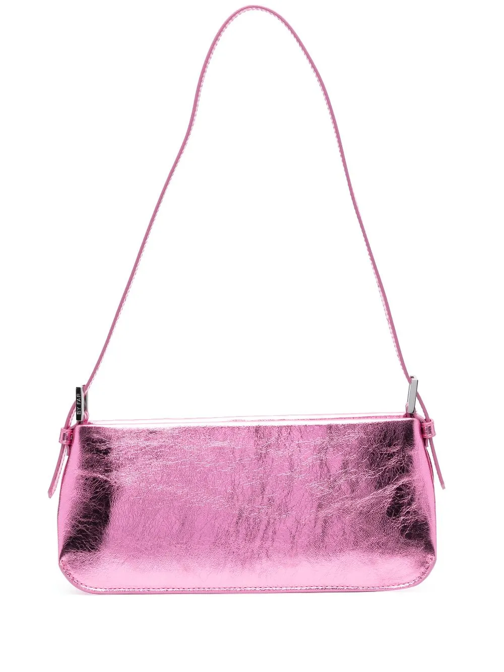 BY FAR Dulce Lipstick metallic shoulder bag
