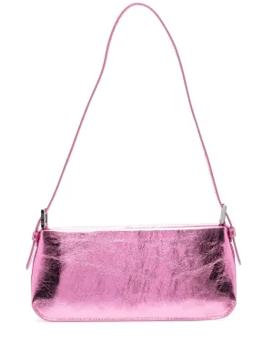 BY FAR Dulce Lipstick metallic shoulder bag