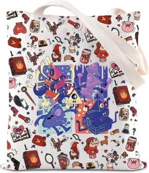 Cartoon Characters Inspired Tote Shoulder Bag Bill Fans Gift Family Vacation Gift