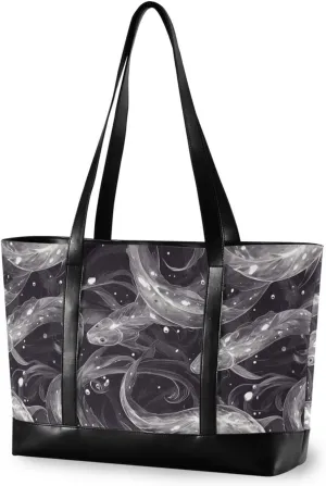 Cartoon Eel Dark Gre fashion laptop handbag with zipper briefcase bags for yoga with office maletines para mujer