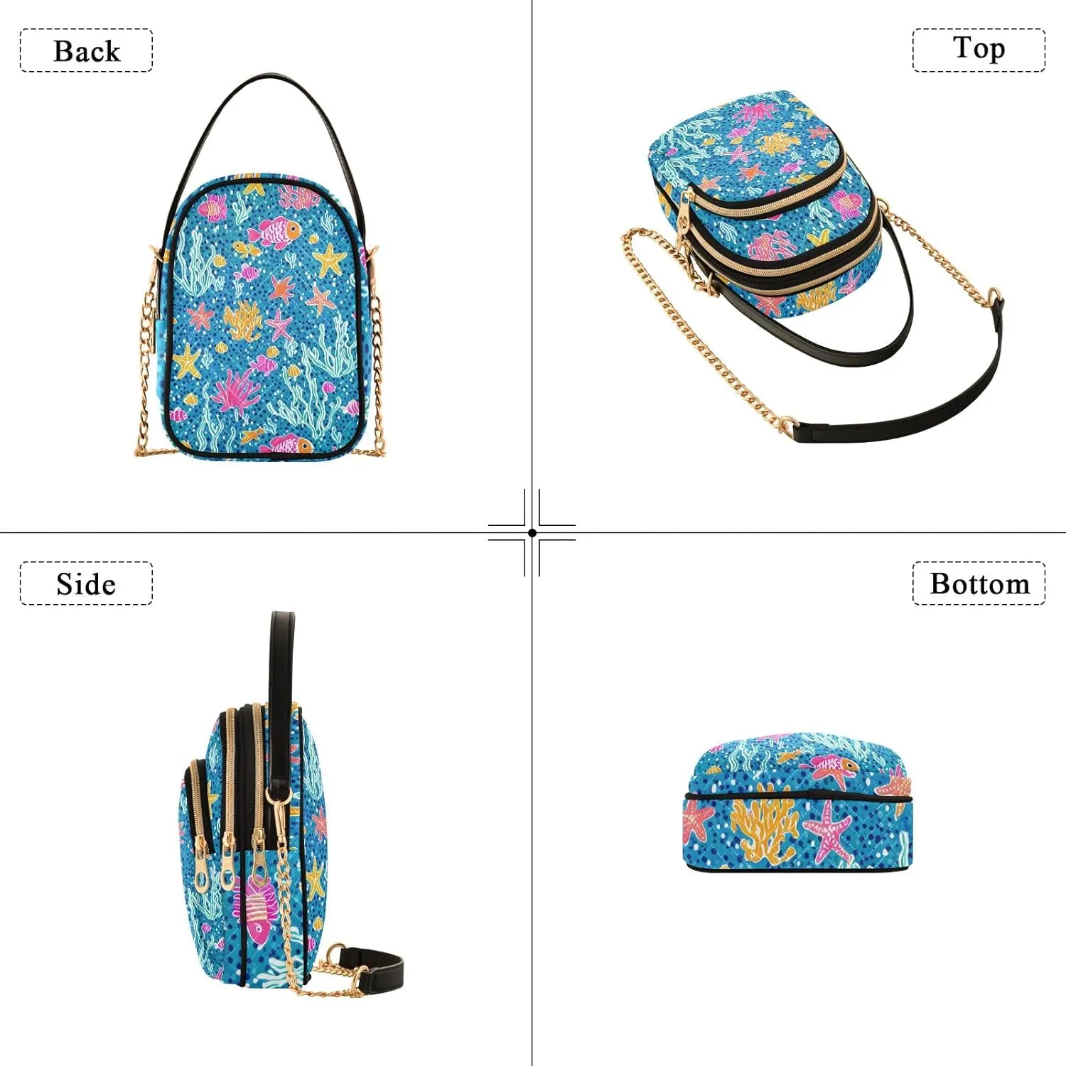 Cartoon Small Handbag Crossbody Bag for Women Quilted Bags Shoulder Purse Phone Wallet Chain Bag