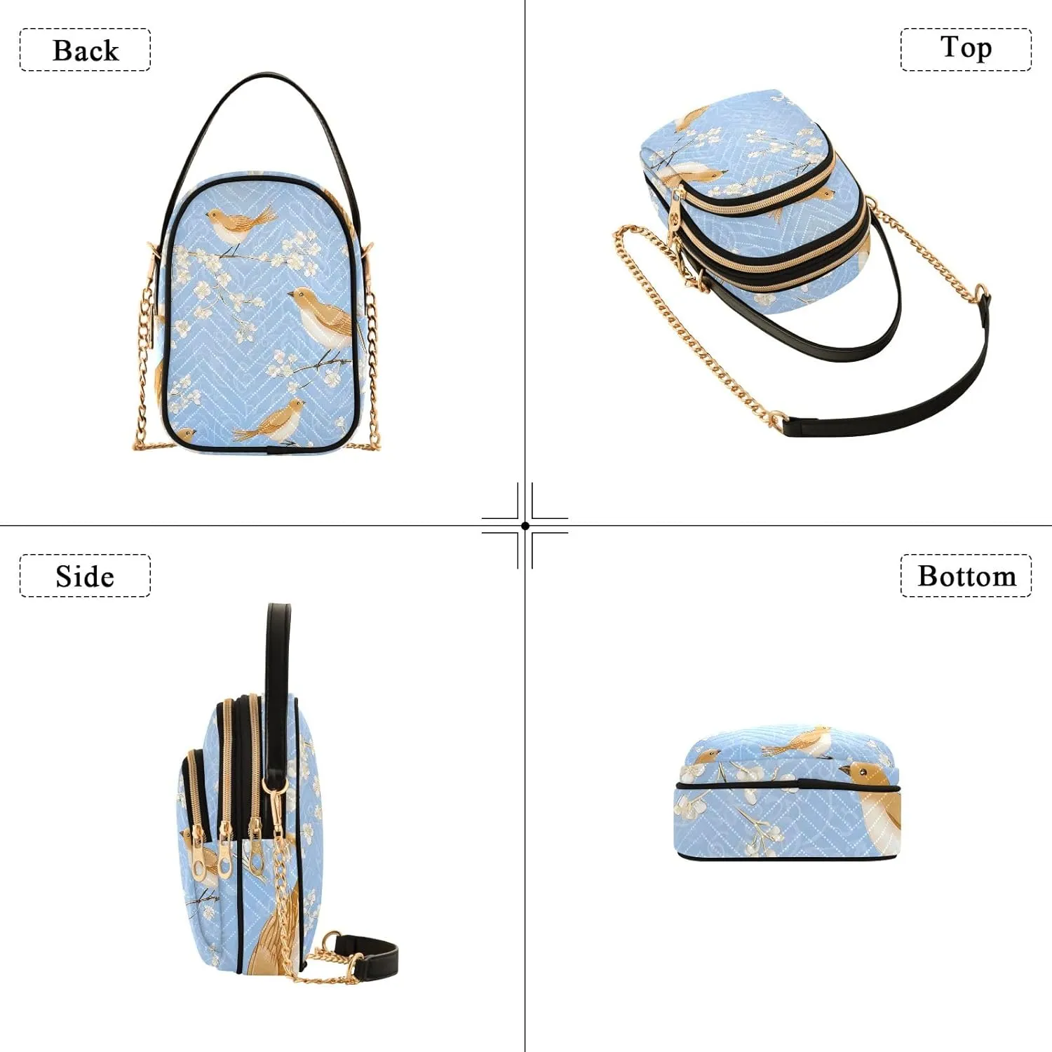 Cartoon Small Handbag Crossbody Bag for Women Quilted Bags Shoulder Purse Phone Wallet Chain Bag