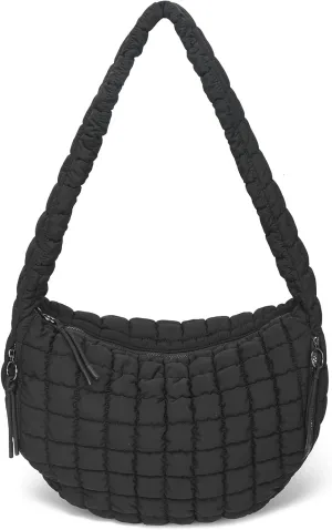 CATMICOO Puffer Tote Bag for Women: Carryall Puff Shoulder Bag for Travel - Lightweight Quilted Bag for Gym