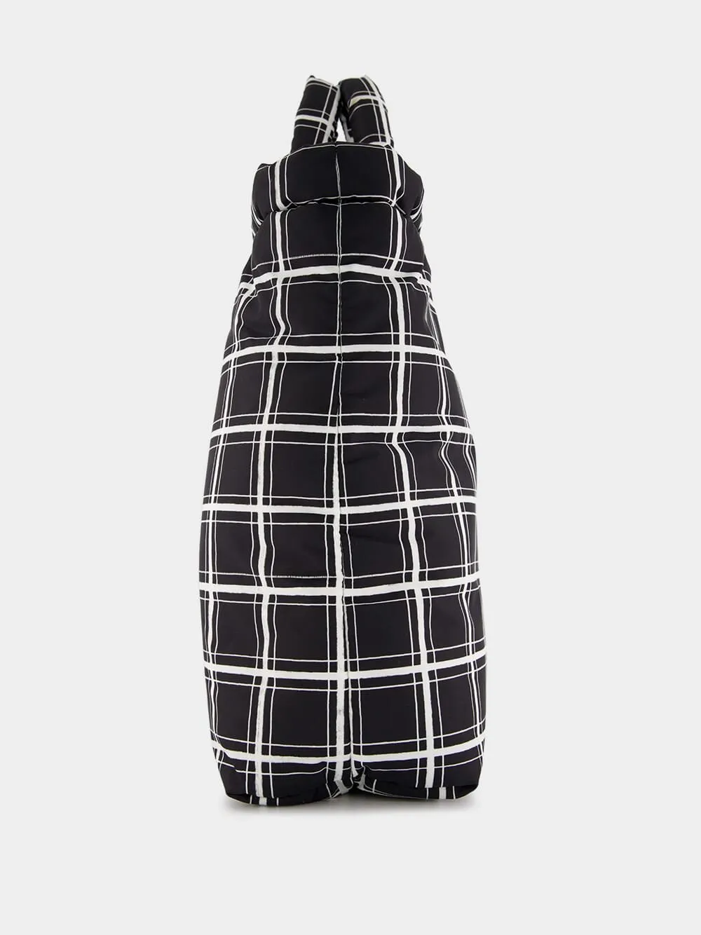 Checked Puff Tote Bag