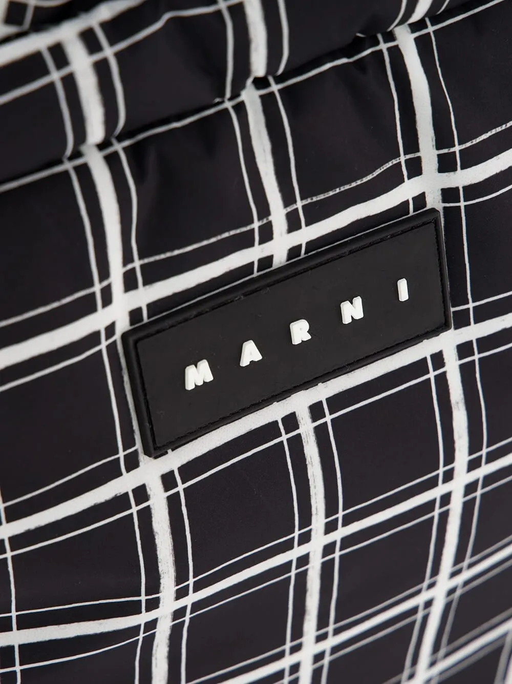 Checked Puff Tote Bag