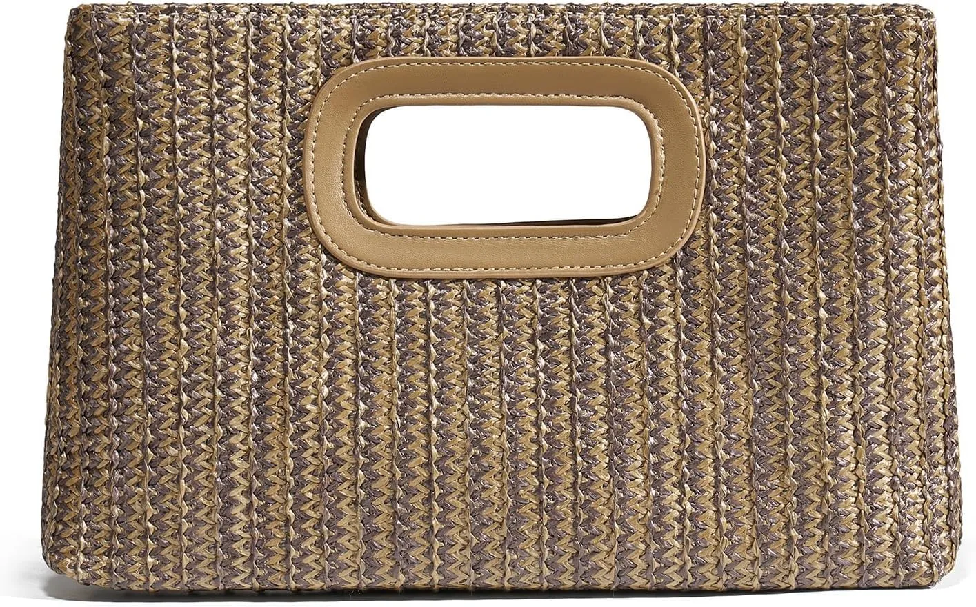 Chic Straw Clutch Purses for Women with Top Handle Summer Bag, Ideal Vacation Handbags and Woven Boho Beach Bags