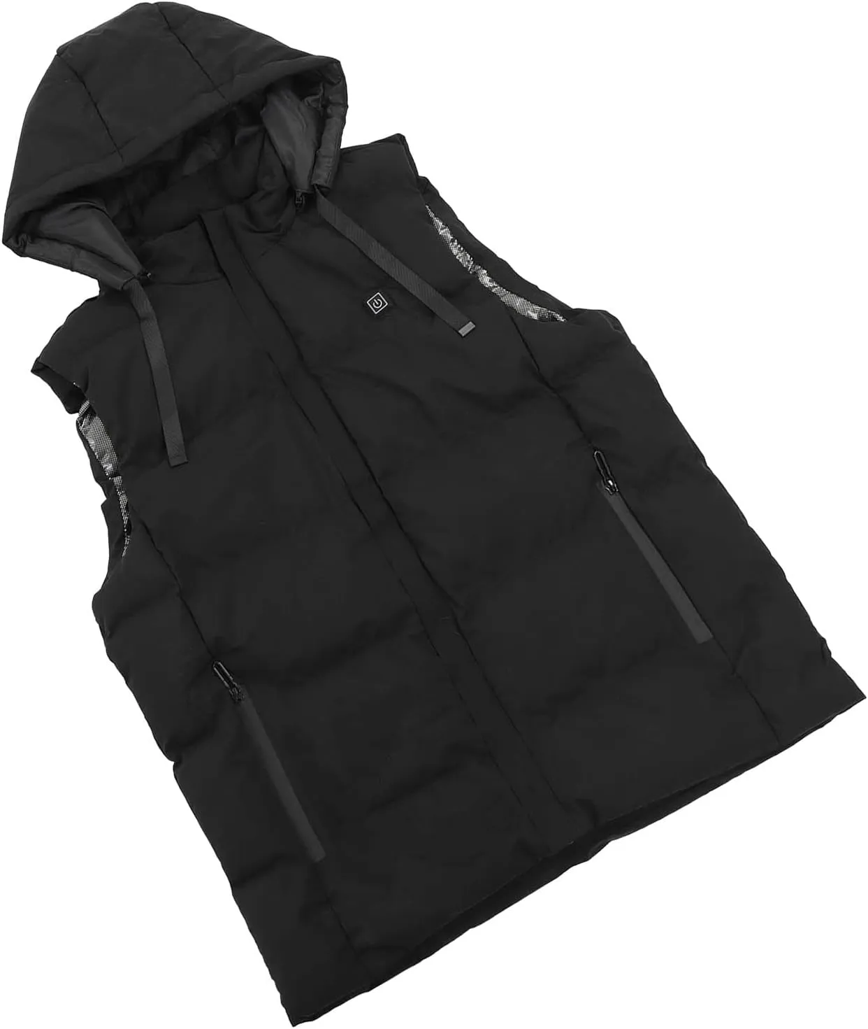 CHICIRIS Heated Vest, Carbon Fiber Heating Vest 3 Levels USB Heating with Hood for Outdoor