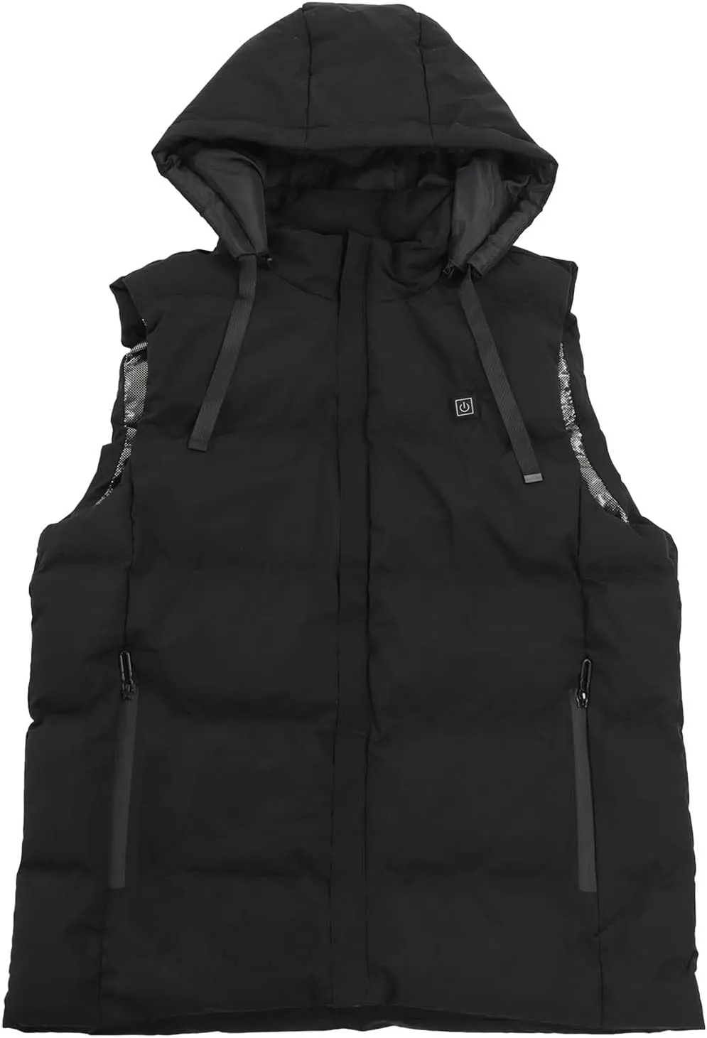 CHICIRIS Heated Vest, Carbon Fiber Heating Vest 3 Levels USB Heating with Hood for Outdoor