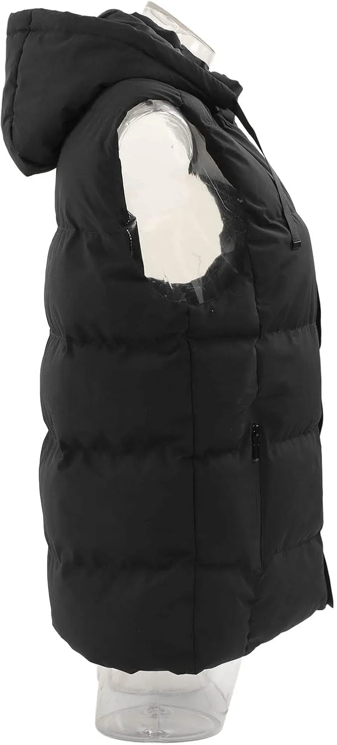 CHICIRIS Heated Vest, Carbon Fiber Heating Vest 3 Levels USB Heating with Hood for Outdoor