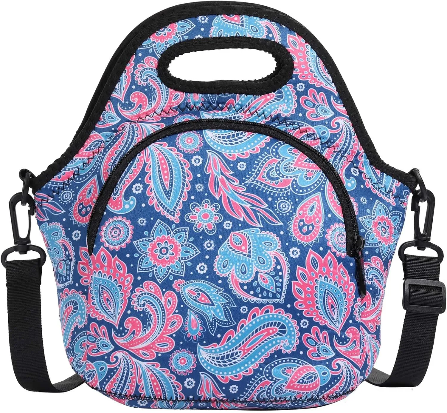 CILLA Neoprene Lunch Bag for Women Insulated Lunch Tote Bags Washable Lunch Container Box Picnic Lightweight Meal Prep Bags(Cashew )